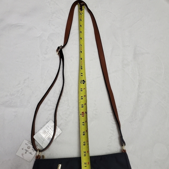 Black Gold Nylon Crossbody Shoulder Bag - Picture 8 of 11